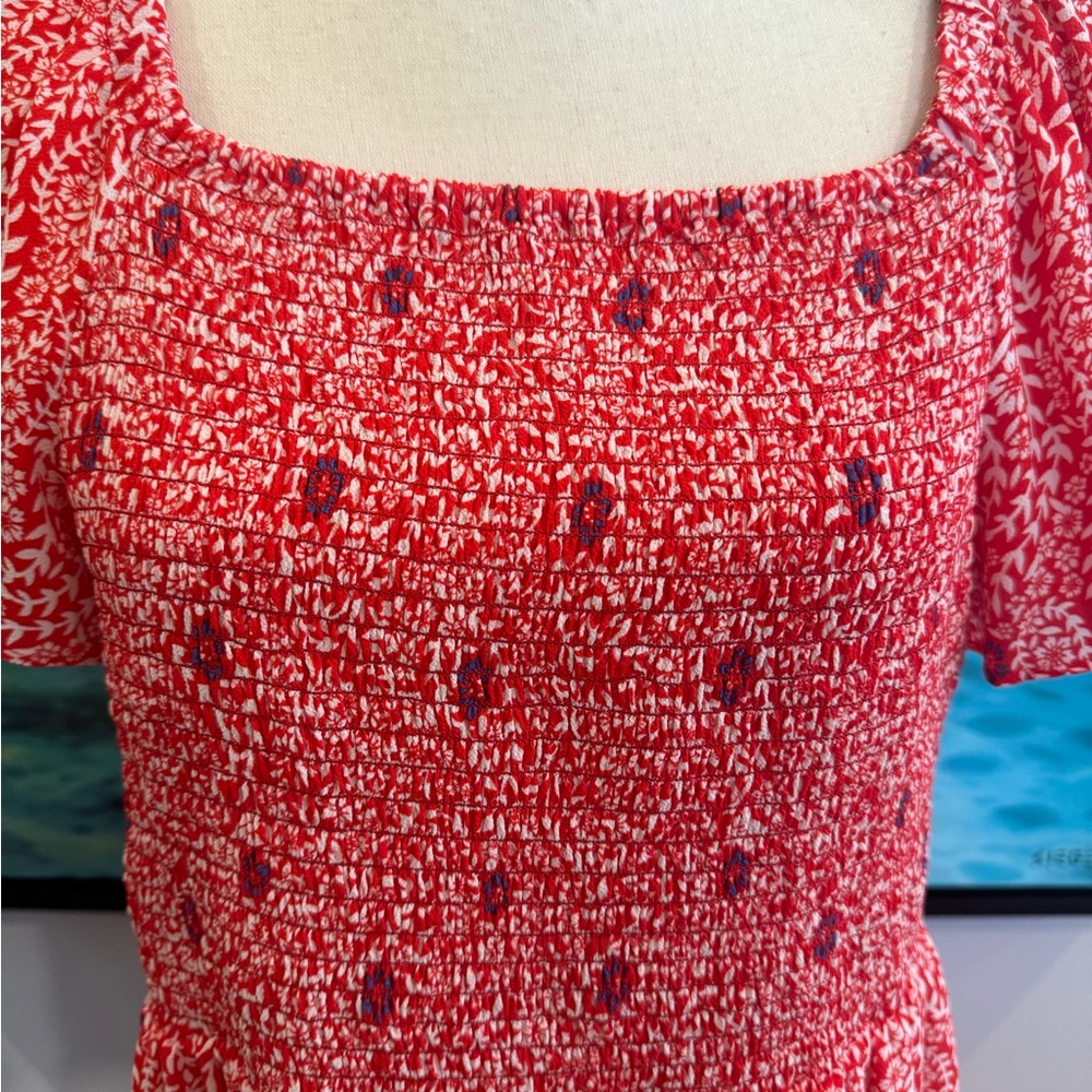 NWT Talbots Flowing Branches Smocked Dress Size PL - Picture 5 of 9